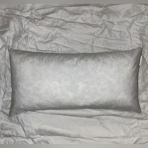 Feather throw pillow insert 27”x 14”